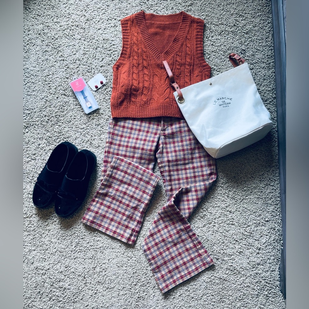 Vintage Plaid Abercrombie & Fitch Plaid Flare Pants - Picture 2 of 7